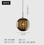 Water Pattern Glass Chandelier Pendant Light for Restaurant Bar Counter