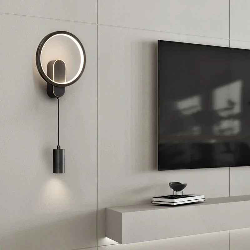 Modern Nordic LED Wall Sconce for Bedroom Decor - Black/Gold Wall Lamp