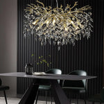 Crystal Suspension Pendant Light: Elegant Chandelier for Dining Room, Living Room, Kitchen
