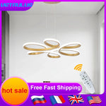 Gold Flower Acrylic Pendant Chandelier - Modern LED Ceiling Light