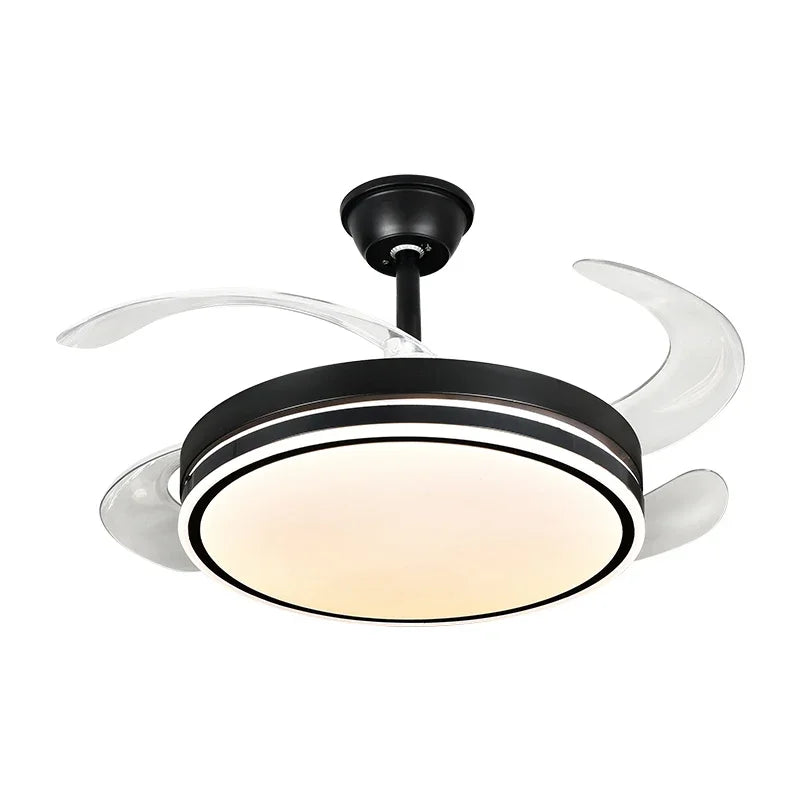 LED Fan Lamp: Modern Invisible Ceiling Chandelier for Living Room, Bedroom & Dining Room