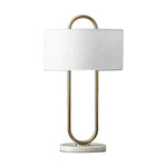Modern Gold LED Table Lamp with White Lampshade for Luxe Home Decor