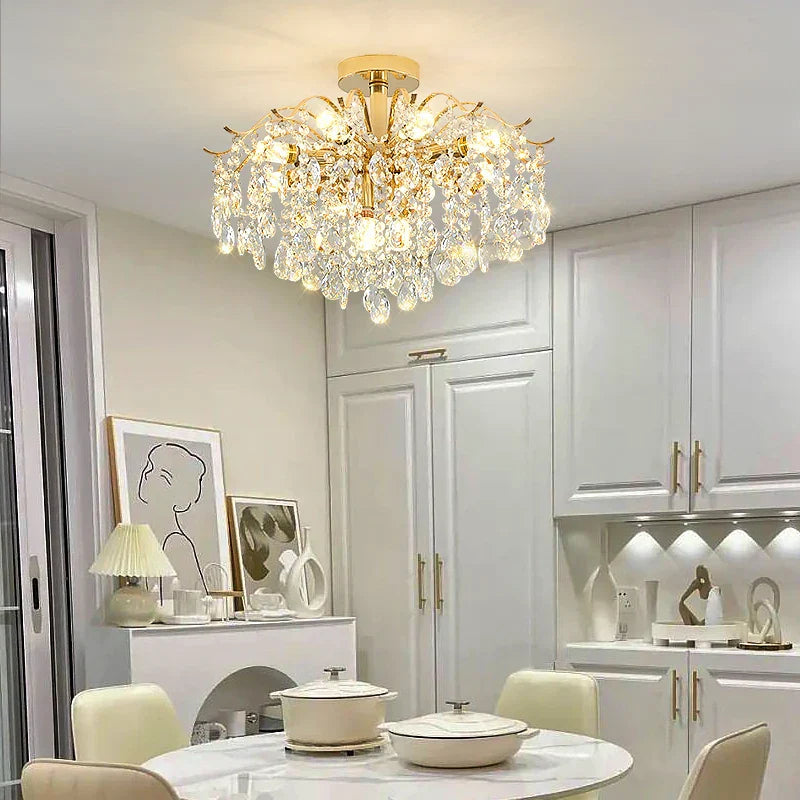 Crystal Luxury Chandelier: Nordic Style Living Room Dining Bedroom Lamp