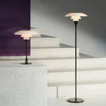 Glass Shade LED Floor Lamp for Living Room, Bedroom - Nordic Minimalist Retro Style