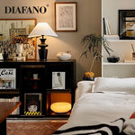 Walnut Black Wood Floor Lamp for Study Living Room Bedroom Lighting