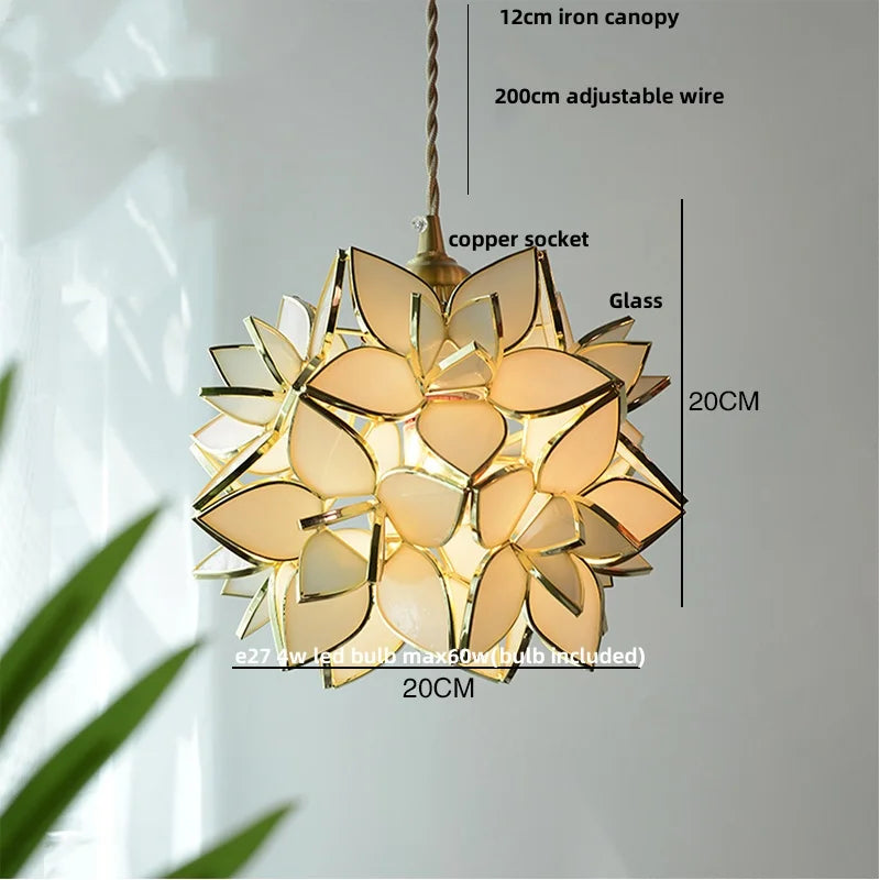 Glass Copper LED Pendant Lamp | Nordic Modern Luxury Hanging Light