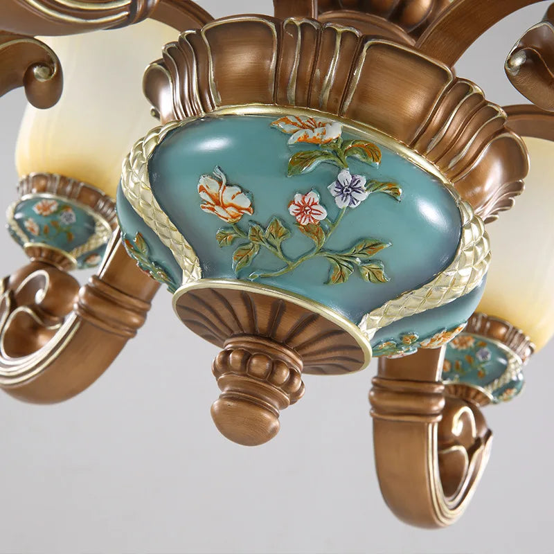 Classical Resin Chandelier for Luxurious Living Room, Dining Room, and Bedroom Lighting