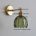 White Flower Glass Wall Lights: Up Down Rotate LED Bedroom Hotel Lamp