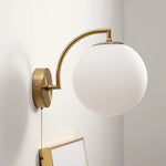 LED Glass Iron Wall Light with Pull Chain Switch for Corridor Living Room Bedroom