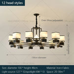 Chinese Zen Marble Chandelier for Living Room, Restaurant, and Bedroom