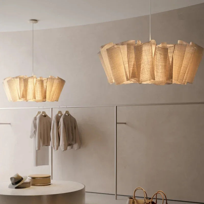 Wabi Sabi Handmade Fabric Led Chandelier for B&B Indoor Lighting