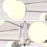 Glass Ball LED Ceiling Chandelier for Modern Living Room and Bedroom