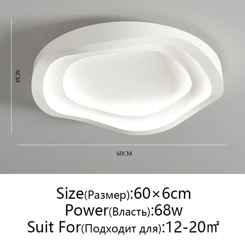 LED Round Ceiling Lamp with Remote Control Dimming for Modern Indoor Lighting