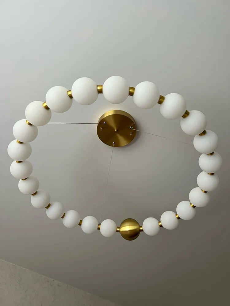 Gold Acrylic LED Ceiling Chandelier for Living Room Bedroom Pendant Lighting