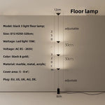 Nordic Marble Floor Lamp Adjustable Metal LED Light