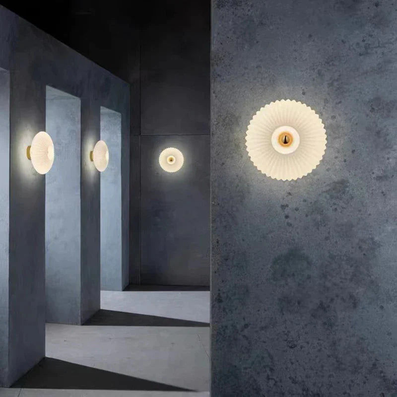 Glass Ripple LED Wall Lamps for Indoor Home Decoration
