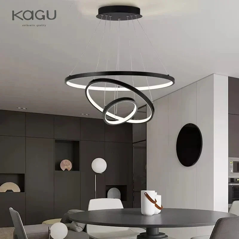 LED Ceiling Chandelier Round Pendant Light for Modern Home Interior Lighting