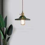 Green Glass LED Pendant Lights - Nordic Minimalist Style for Bedroom, Living Room