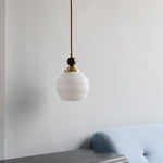 Nordic Glass & Wood LED Pendant Light for Kitchen, Cafe, Bar - Modern Hanging Fixture
