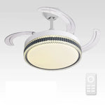 LED Bladeless Ceiling Fan Chandelier for Modern Smart Home Decor