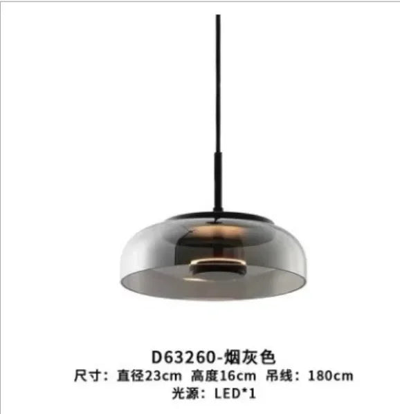Nordic Glass Pendant Chandelier for Bedroom, Bar, and Restaurant