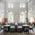 Dimmable LED Hanging Pendant Light for Living Room - Gold Silver Luminaire