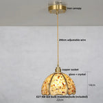 Afralia™ Crystal Glass LED Pendant: Tiffany Style Hanging Light for Living Room