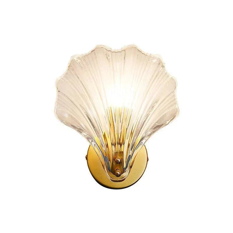 Shell Glass LED Wall Lamp for Home Decor and Bedroom Lighting