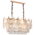 Crystal Leaves Chandelier: Elegant Postmodern Lighting for Living Room, Dining Room, Bedroom