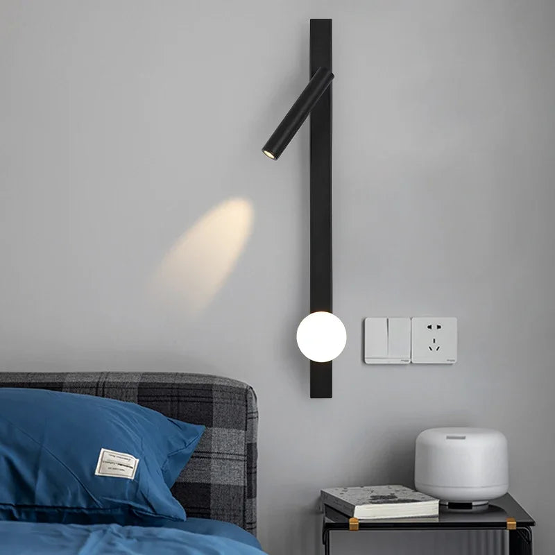 Copper Living Room Wall Lamp Modern Creative Bedroom Study Reading Light