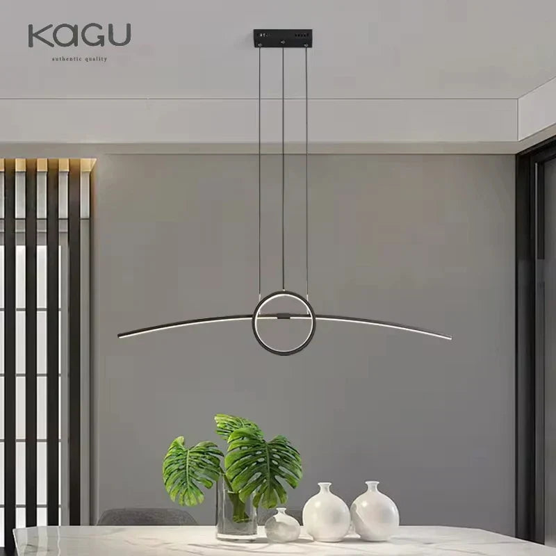 LED Ceiling Chandelier: Modern Minimalist Kitchen Dining Table Lighting