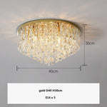 Crystal Steel LED Ceiling Chandelier, Modern Art Deco Lighting Fixture