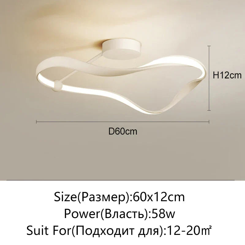 LED Ceiling Light: Modern Minimalist Nordic Design for Bedroom, Living Room, Study, Kitchen & Restaurant