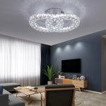 Crystal LED Ceiling Chandelier: Elegant 3-Side Nordic Indoor Light for Living Room