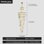 Crystal Spiral Chandelier Duplex for Modern Spaces