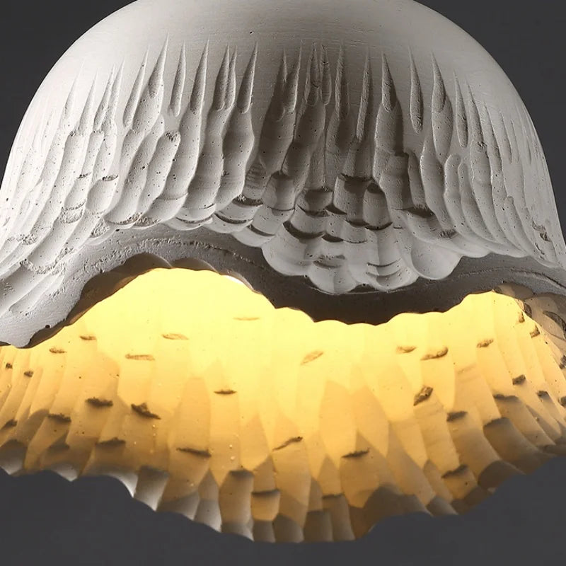 Nodric LED Pendant Lamp Cement & Wood Hanging Light