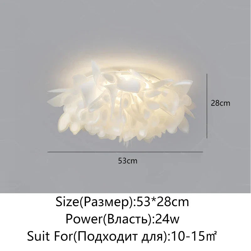 Feather Petal Pendant Lamp for Modern Nordic Bedroom, Living Room, Kitchen, and Children's Room