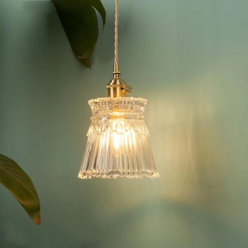 Glass LED Pendant Light for Home Restaurant Cafe Nordic Minimalism Copper Lamps