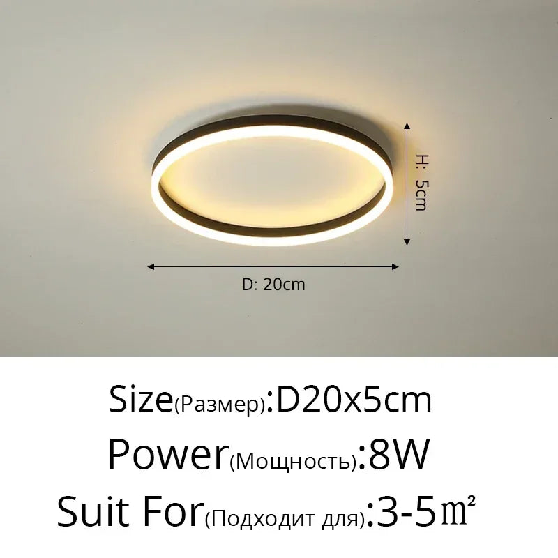 Circular LED Ceiling Lights for Home Decor and Indoor Lighting