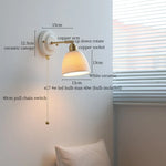 Afralia™ Ceramic Wall Sconce Light Copper Arm Nordic Minimalism Bedroom Bathroom Mirror