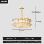 Crystal Chandelier: Elegant Modern Lighting for Living Room, Bedroom, and Restaurant.