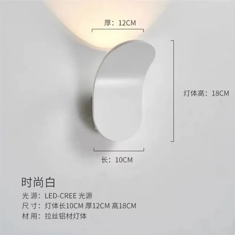 Luxury COB Led Wall Light for Hotel Room Bedroom Bathroom Reading