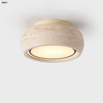 LED Yellow Travertine Flush Mount Ceiling Light Fixtures