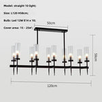 Gold Metal Glass LED Pendant Lights Chain Hanging Lamp