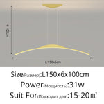 LED Ceiling Pendant Lamp: Minimalist Chandelier, Height Adjustable, Home Decor Solution