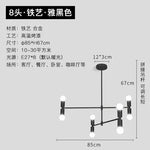 Modern Black Gold Chandelier Branch Design for Loft Bedroom Living Room Nord Fashion Atomium.