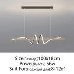 Modern Black LED Pendant Lights for Living Room, Dining Table, Kitchen, Office and Ceiling