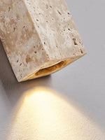 Retro Stone Wall Lamp: Japandi Long Sconces for Cozy Living Spaces