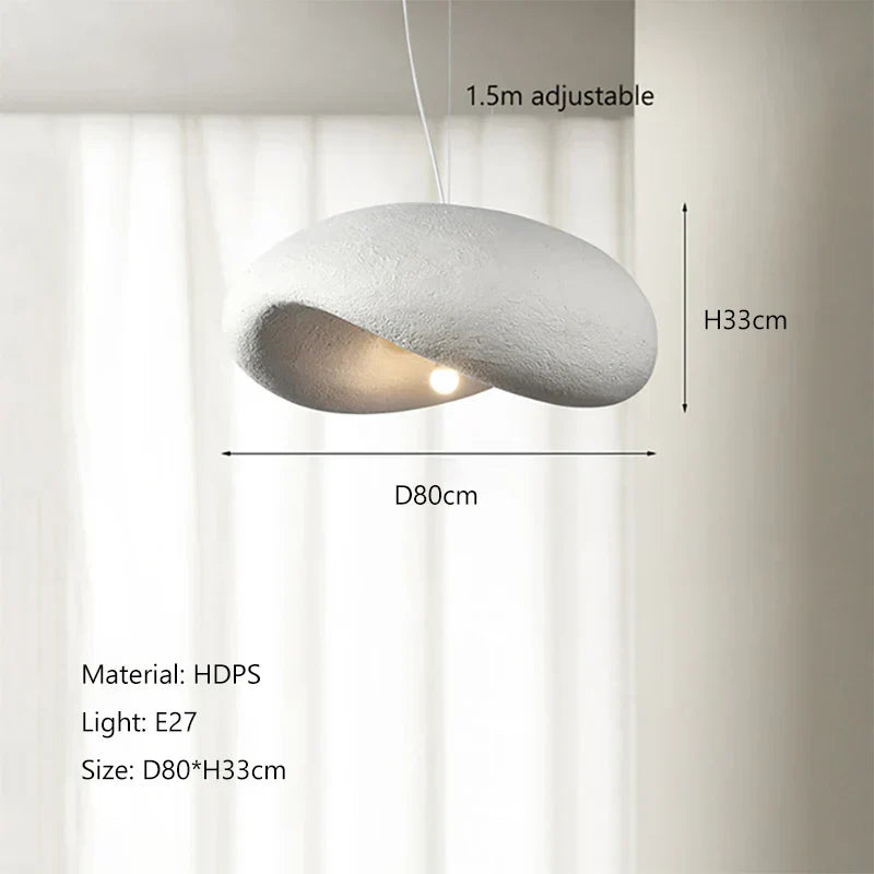 Cream Style LED Chandelier - Nordic Minimalist Wabi Sabi Pendant Light