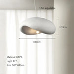 Cream Style LED Chandelier - Nordic Minimalist Wabi Sabi Pendant Light